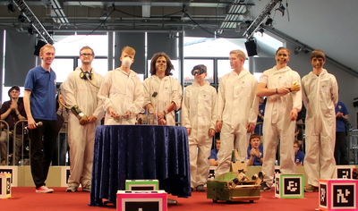 The team from Gymnasium Markt Indersdorf, winners of the Robot and Team Image award